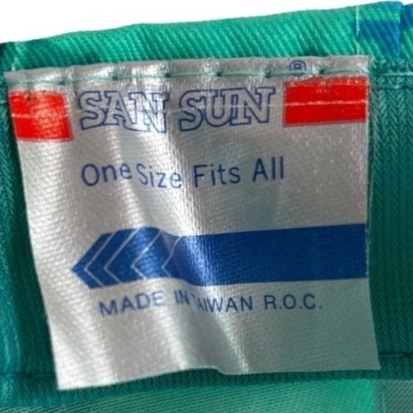 Vintage Rachem Baseball Hat Cap Green Flower Pattern Rope C23 - Picture 7 of 9